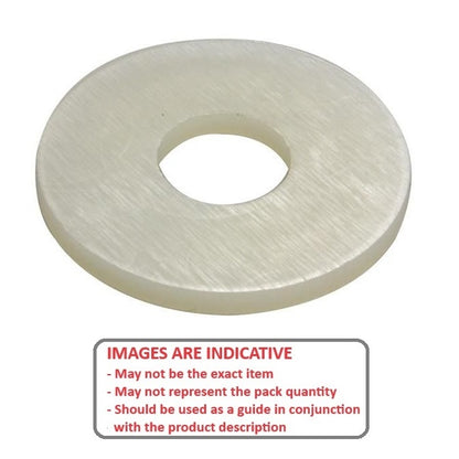 1061374 | W0050-F-010-010-NY (PK-20) --- Through Bore Round Spacers - 5x10x1 mm - Nylon Polyamide 6/6 Spacer