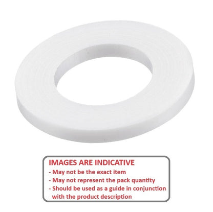 1081187 | W0080-F-019-016-NY (PK-20) --- Flat Washers - 8x19.05x1.6 mm Commercial - Nylon Polyamide 6/6 Natural Washer
