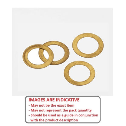 1052610 | W0040-FP-010-0010-B (PK-30) --- Flat Washers - 4x10x0.1 mm Precision Shim - Brass C2801P / C2680P Washer