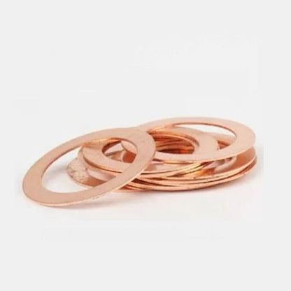 1077169 | W0064-FP-010-0013-COP (Pack of 10)  --- Flat Washers - 6.35x9.525x0.127 mm Precision Shim - Copper 110 Washer
