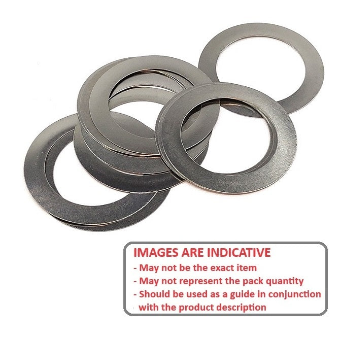 1118981 | W0180-FP-025-0050-CL (20 Pcs) --- Flat Washers - 18 mm x 25 mm x 0.5 mm