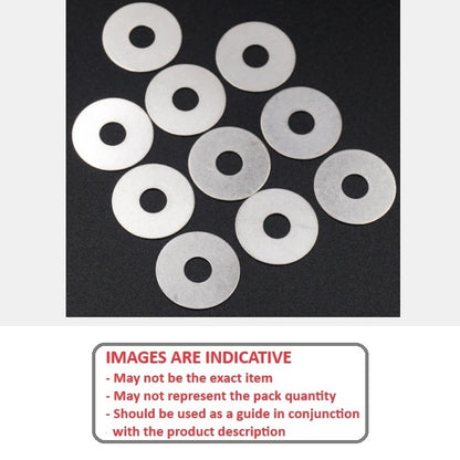 1131178 | W0200-FP-028-0010-PTU (Pack of 5)  --- Flat Washers - 20x28x0.1 mm Commercial - PTFE Plastic Washer