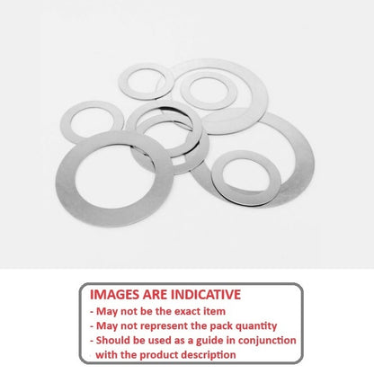 1052869 | W0032-FP-005-0013-S6 (Pack of 5)  --- Flat Washers - 3.175x4.763x0.127 mm Precision Shim - Stainless Steel 316 Similar to A4, 18-10 Washer