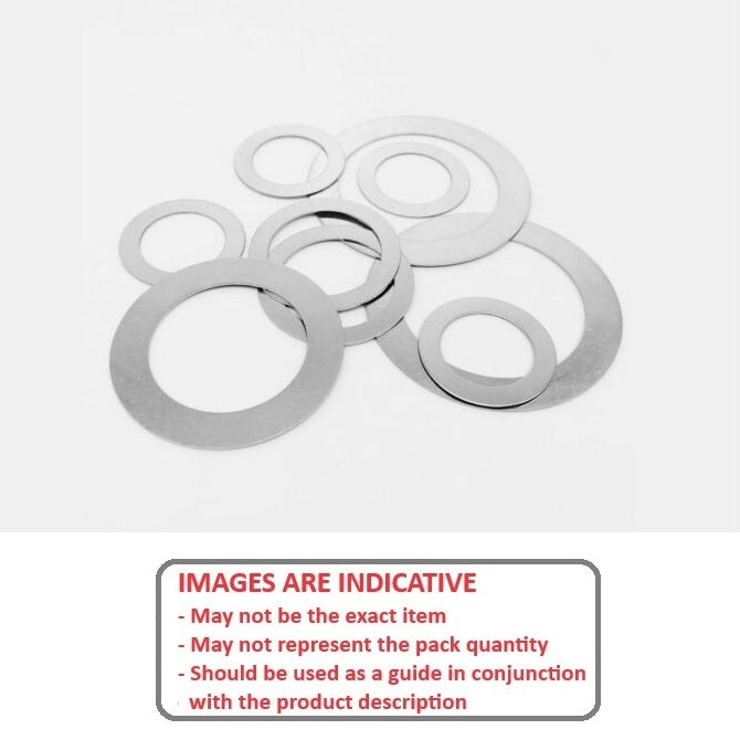 1108433 | W0127-FP-019-0013-S6 (Pack of 10)  --- Flat Washers - 12.7x19.05x0.127 mm Precision Shim - Stainless Steel 316 Similar to A4, 18-10 Washer