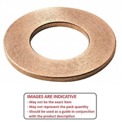 1161511 | W0400-F-062-032-SB (Each) --- Flat Washers - 40x61.91x3.18 mm Precision Ground Sintered Bronze - Sintered Bronze, Self Lubricating Washer