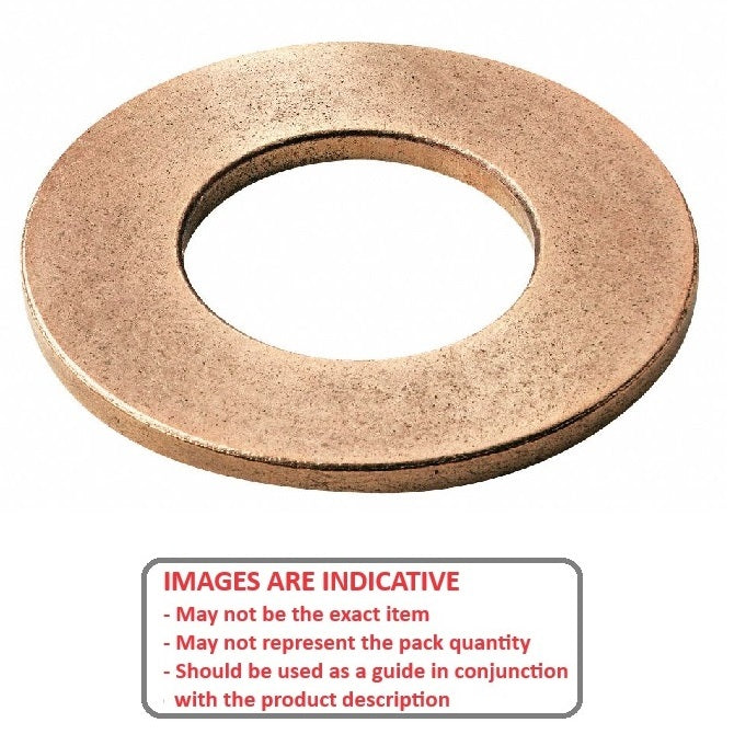 1163121 | W0504-F-076-032-SB (Each) --- Flat Washers - 50.4x76.2x3.18 mm Precision Ground Sintered Bronze - Sintered Bronze, Self Lubricating Washer