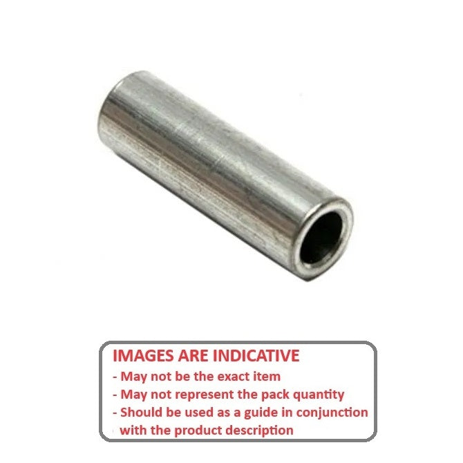 1049464 | W0036-F-010-064-AL (Each) --- Through Bore Round Spacers - 3.56x9.525x6.35 mm - Aluminium Alloy Spacer