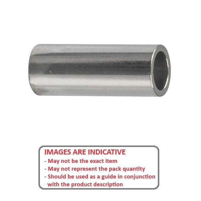 1057980 | W0040-FP-008-100-C (Pack of 5)  --- Through Bore Round Spacers - 4x8x10 mm - Carbon Steel Spacer