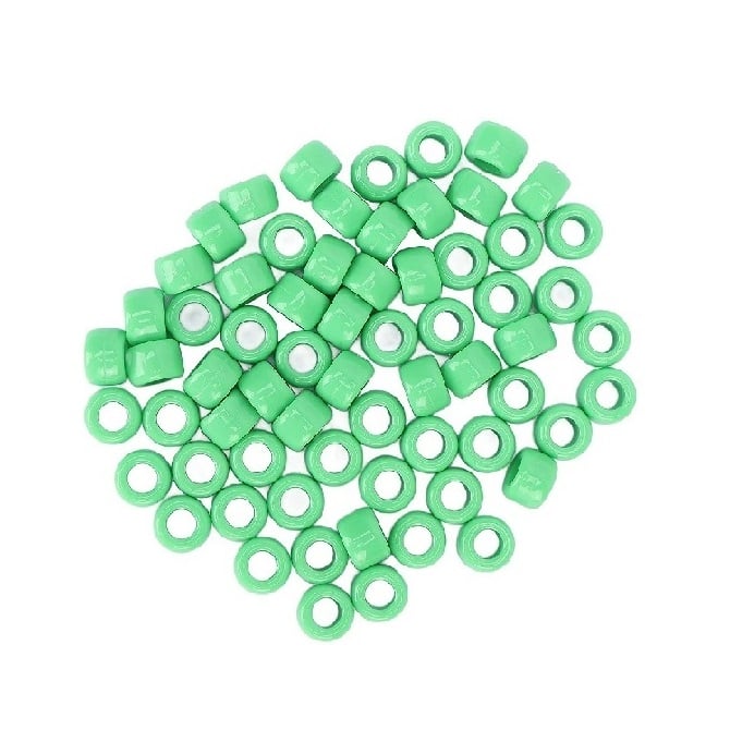 Entretoise ronde 2,4 x 5 x 2 mm - Plastique traversant - Vert - MBA (1 paquet de 50 par sachet)