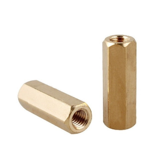 Threaded Spacers - M2.5 - 2.5x0.45mm - 30x5 mm Hex - Brass Spacer