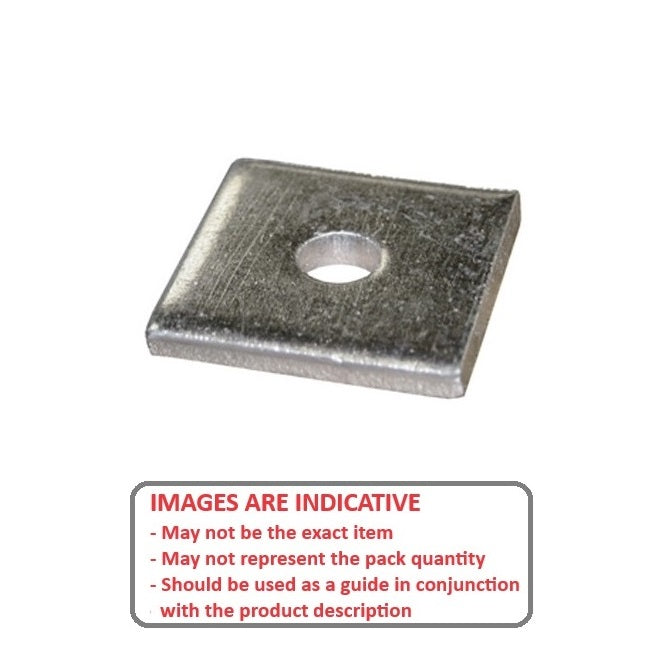 1087222 | W0095-SQ-051064S4 (Each) --- Square Washers - 9.525x50.8x6.35 mm Heavy Duty - Stainless Steel 303 PV Similar to A2, 304, 18-8 Washer