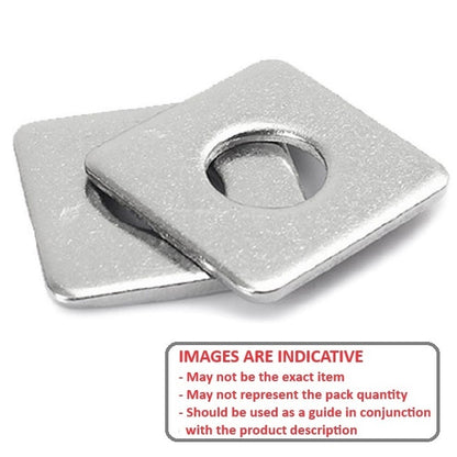 1136297 | W0254-SQ-064-064-C --- Square Washers - 25.4 mm x 63.5 mm x 6.35 mm