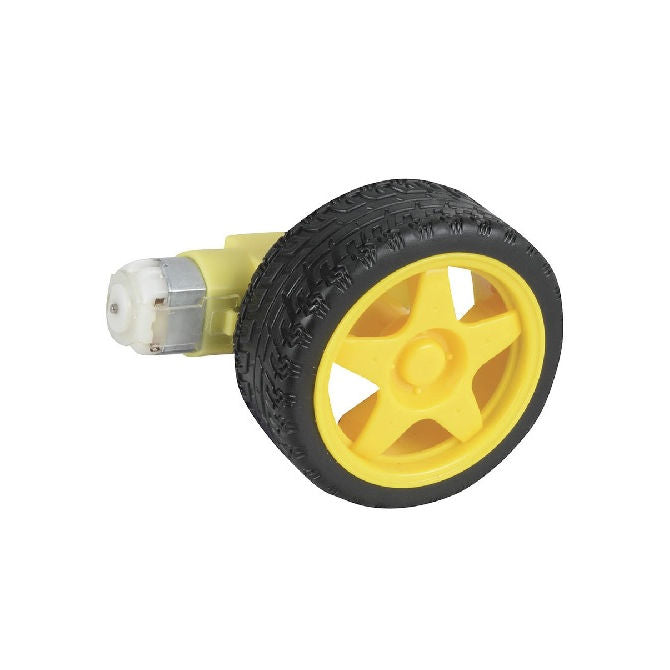 1173246 | WH-066-100RPM-G-M6V (PK-4) --- Robotic Motorised Wheels - 66 mm 6V Gearmotor Attached - 100 RPM