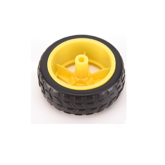 1172750 | WH-066-30-50-G (2 Pcs) --- Wheels - 66 mm 5.0mm x 3.18mm (5mm with 2 flats) 26.8mm Rim and Tyre (30mm Overall with Hub)