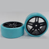 1040865 | WH-XD-063-26-BK-5T-BL (2 Pcs) --- RC Car Wheels Hobby - Black 5 Split Spoke Blue