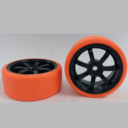 1041153 | WH-XD-063-26-BK-7-R (2 Pcs) --- RC Car Wheels Hobby - Black 7 Spoke Red