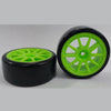 1085462 | WH-XD-063-26-G-10-BK (2 Pcs) --- RC Car Wheels Hobby - Green 10 Spoke Black