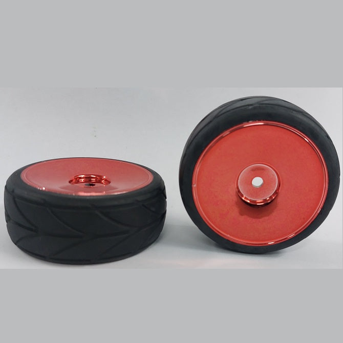 1061628 | WH-XR-063-26-CR-SOL (2 Pcs) --- RC Car Wheels Hobby - Chrome Red Solid Black