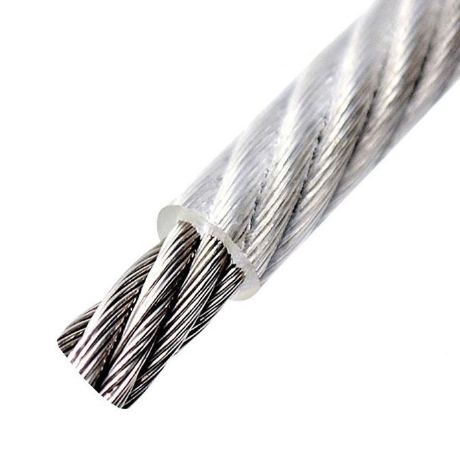 1041089 | CBLC-238-304-NY-77 (Each) --- Cable Cable and Accessories - 2.38x1.588 mm - 217.7 kg Miniature - Clear Nylon over 304 Stainless