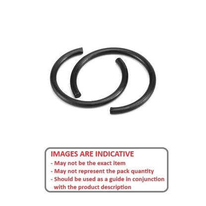 1147009 | WRE-0349-RD-HO (Each) --- External Retaining Rings - 34.93x3.96x32.44 mm Round Wire - Carbon Spring Steel