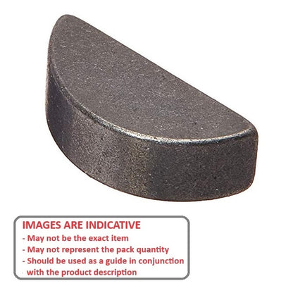 1051704 | KW-040-050-C (Each) --- Woodruff Keys - 4x5x2.1 mm Plain - Carbon Steel C45 Key